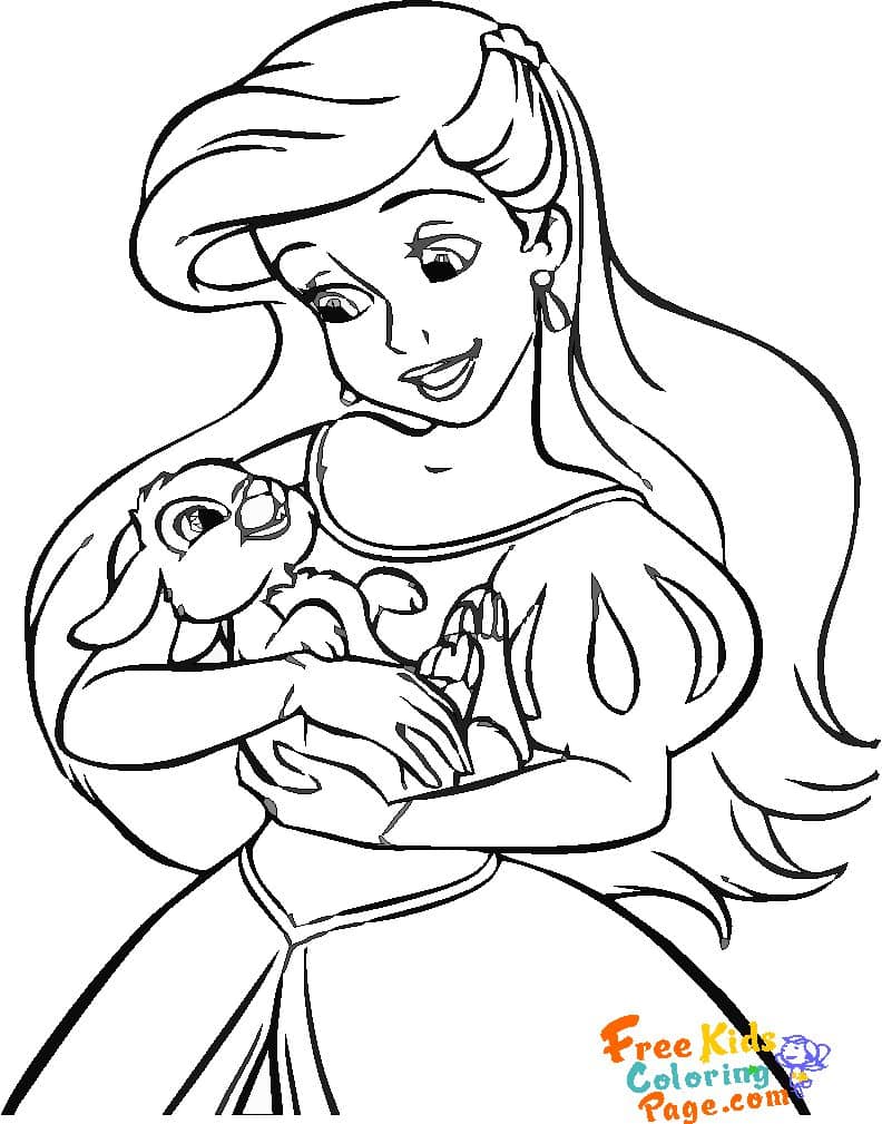 Belle disney princess coloring pages