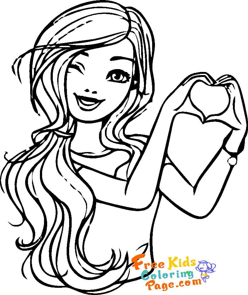 cute barbie coloring pages to print out
