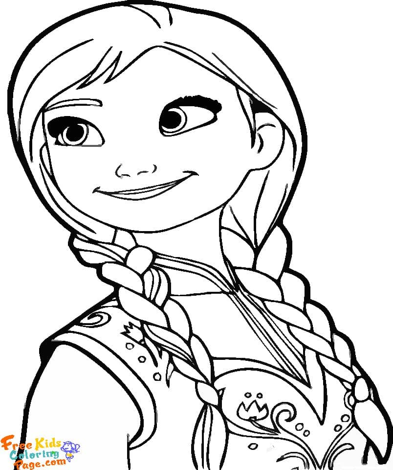 frozen anna princess coloring pages to print for gilrs