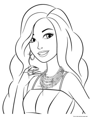 print out Barbie Coloring Pages for kids