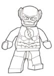 Superhero flash lego coloring pages to print out for kid