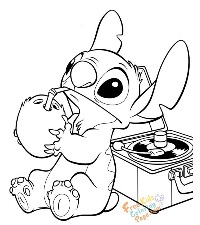 Coloring pages stitch disney