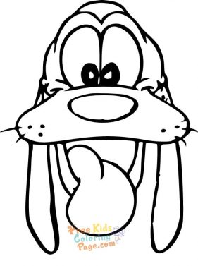picture to color pluto disney to print