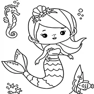 Coloring pages Mermaid