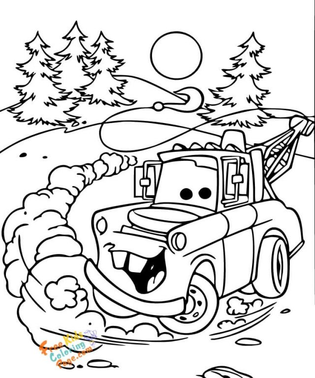 tow mater coloring pages to print out for kids.