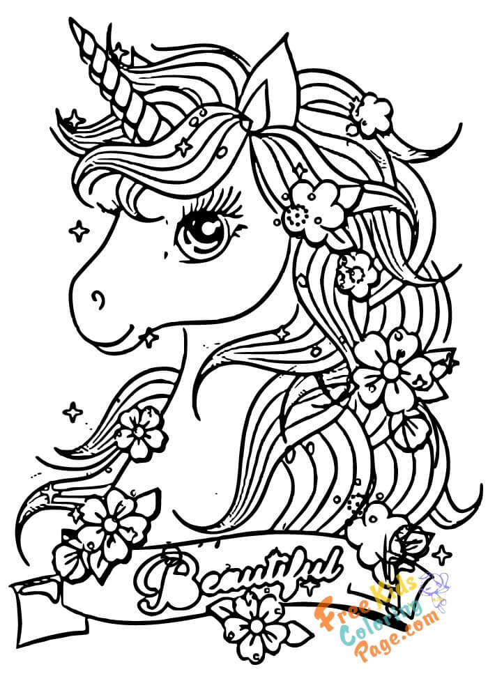 cute unicorn coloring pages for girls