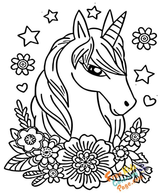 free colouring pictures unicorns
