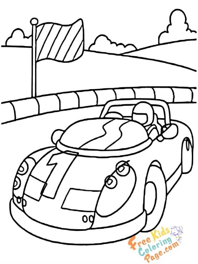 race car coloring pages for toddlers