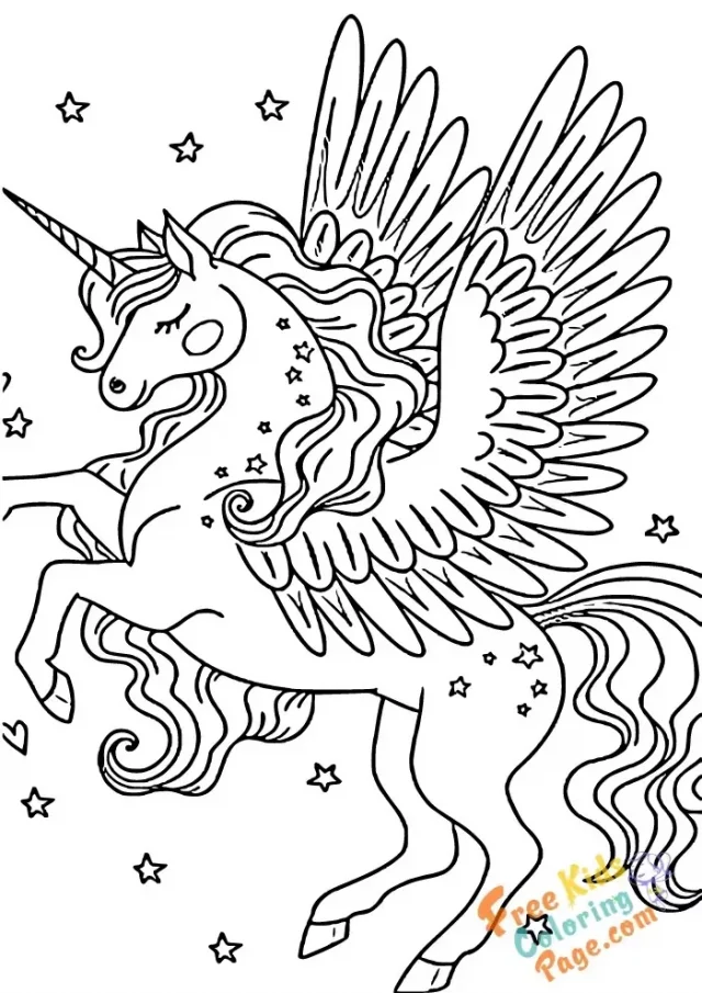 unicorn colouring pictures printable for girls