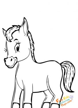 cartoon horse coloring pages to printable