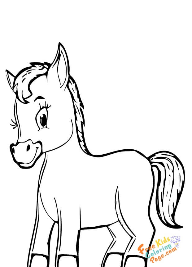 cartoon horse coloring pages to printable