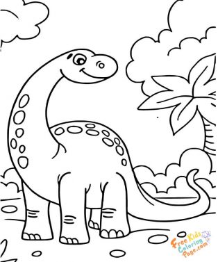 dinosaurs coloring sheets brontosauru
