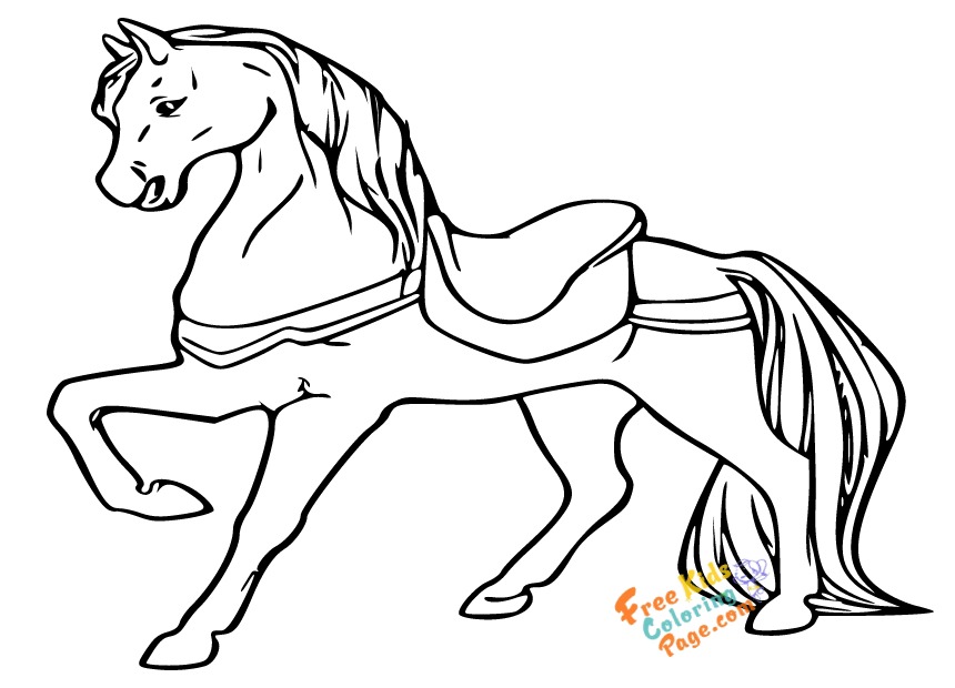 horse colouring pictures to print