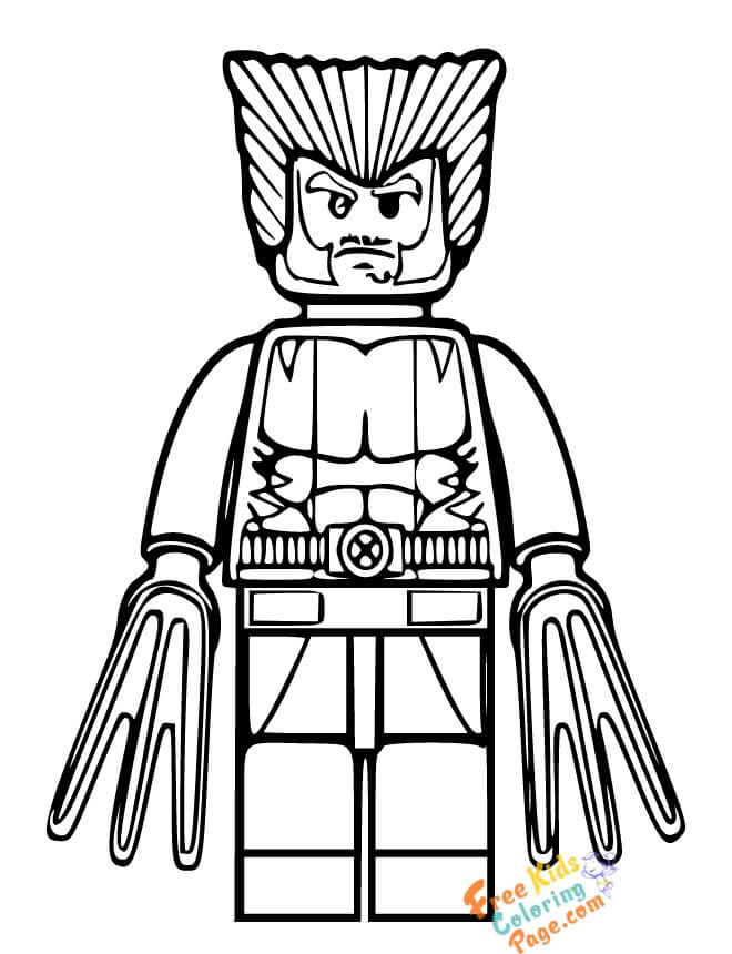 lego wolverine colouring pages