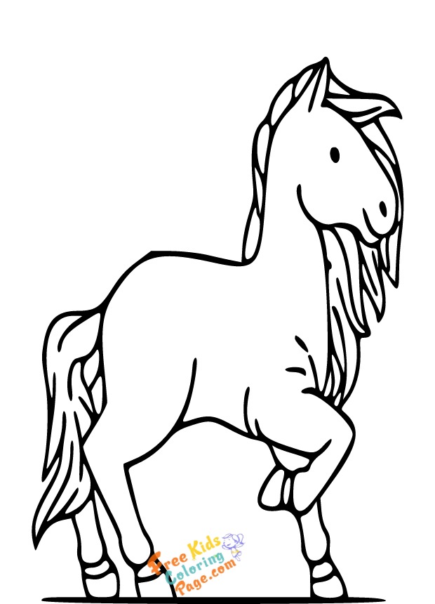 princess horse coloring page to print out for girls