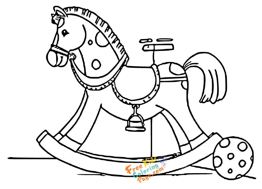 rocking horse pictures to color to print out for kids