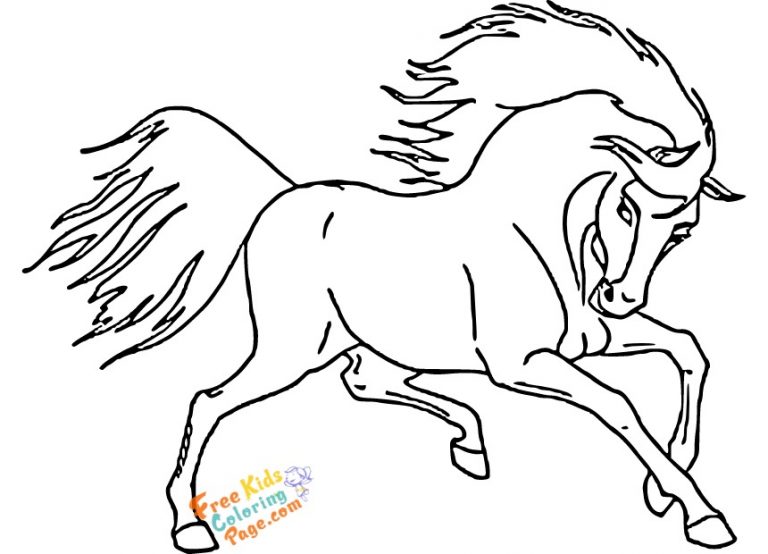 spirit horse coloring pages to print - Free Kids Coloring Page
