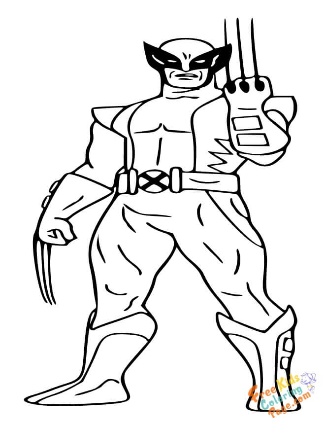 wolverine coloring pictures to print for kids
