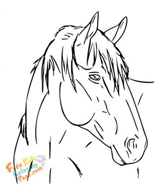 coloring pages of horse heads to printable