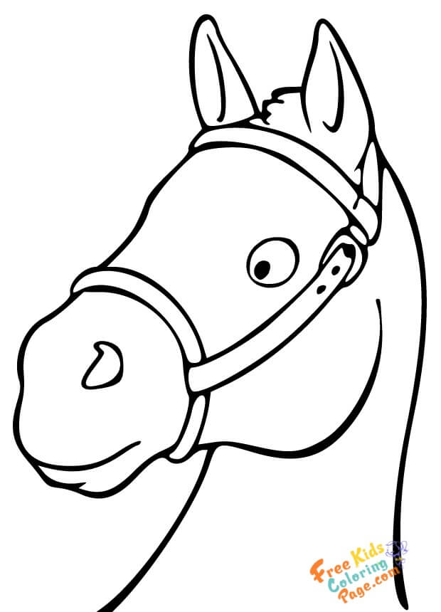 cute easy horse coloring pages