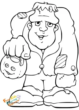 halloween frankenstein coloring pages print out