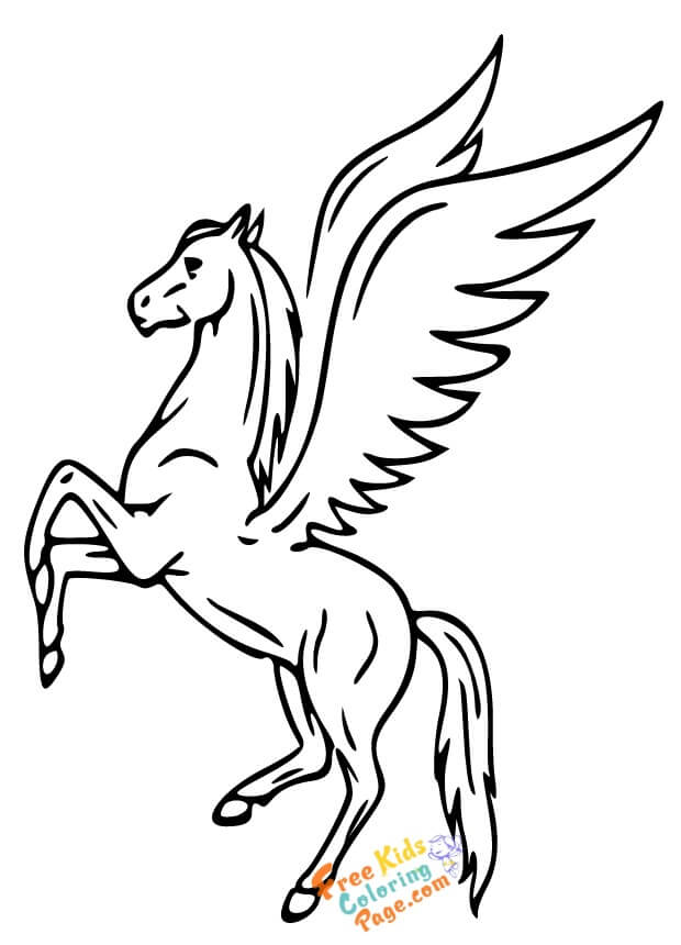 pegasus horse coloring pages to printable