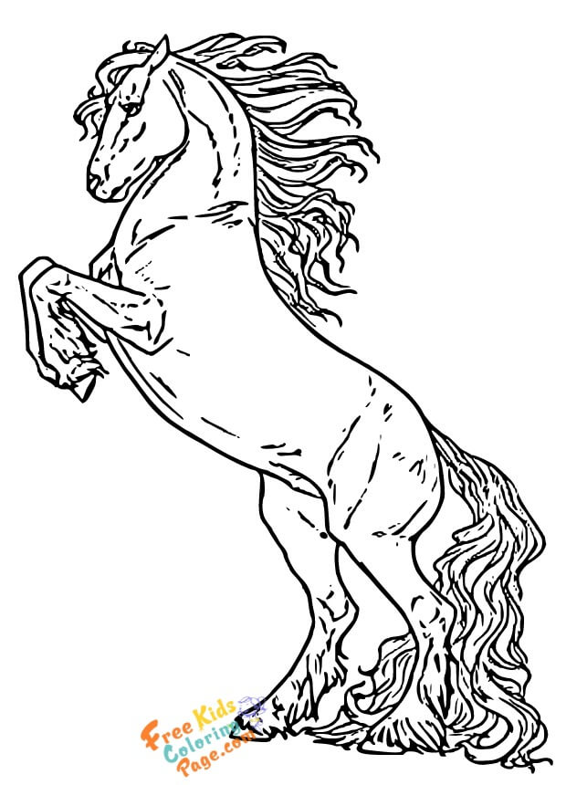 pictures to color of horses to print