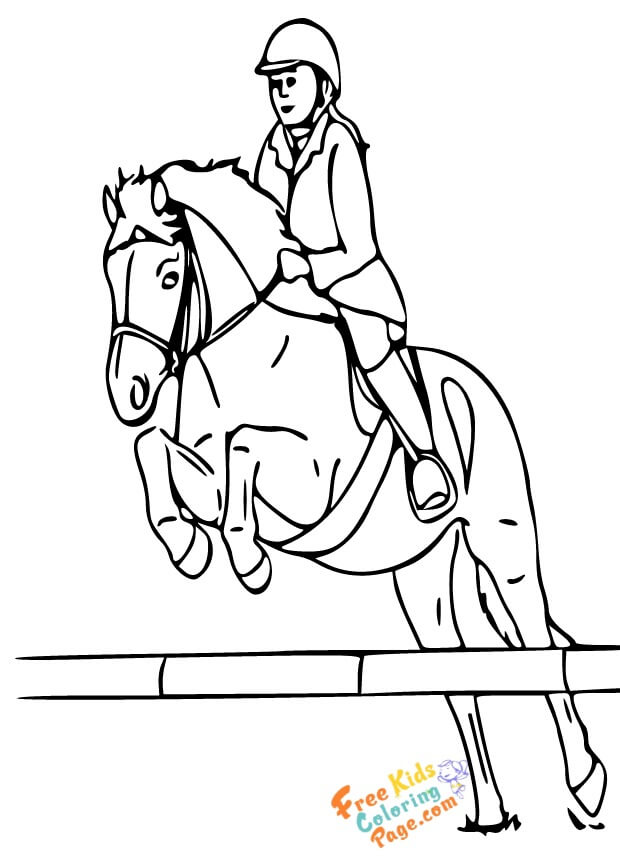 sport horse coloring pages to print out