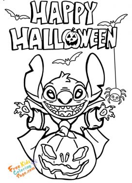 disney coloring pages halloween stitch