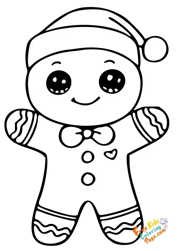 cute gingerbread coloring pages to print out for kids