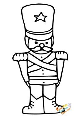 picture to color christmas toy soldier