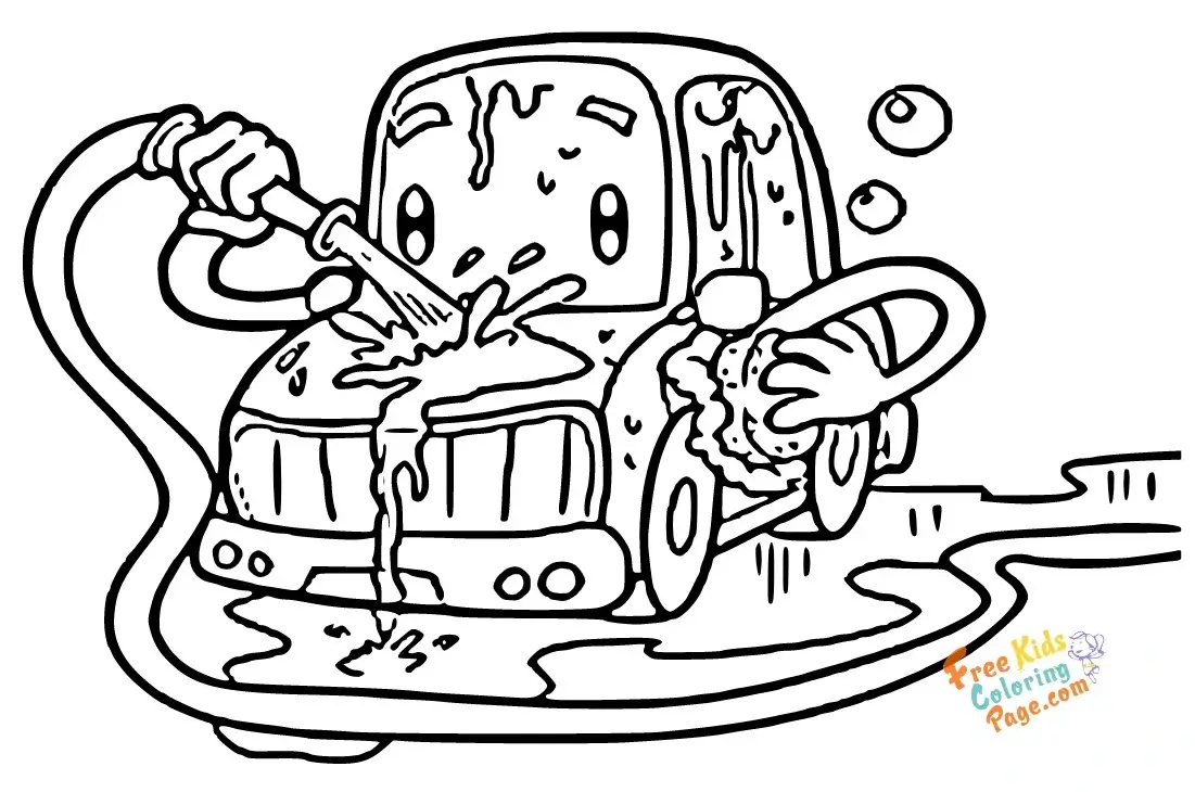 car wash coloring pages to print out