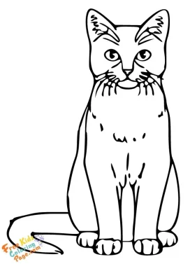 coloring pages kitty to printable for kids. easy cute cat coloring sheets
