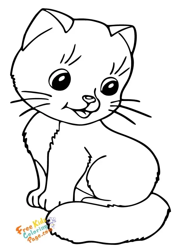 cute cat pictures to color to printable