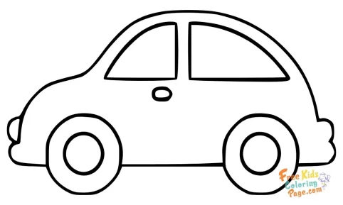 easy car coloring pages to printable