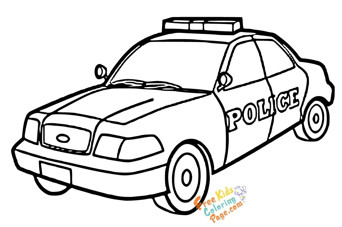 police car coloring sheets free