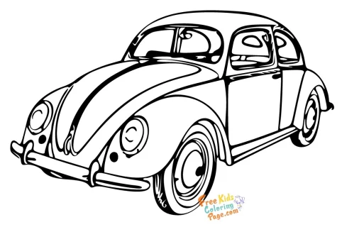 volkswagen coloring page free to print out