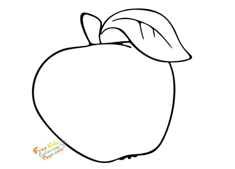 Apple coloring pages to print out for kids. fruit