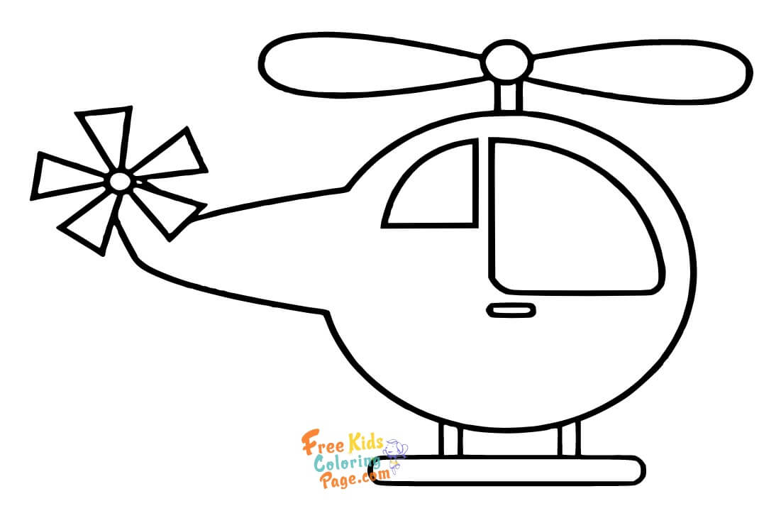 easy helicopter coloring pages for toddlers