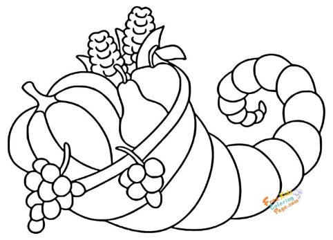 Cornucopia Coloring Pages to printable