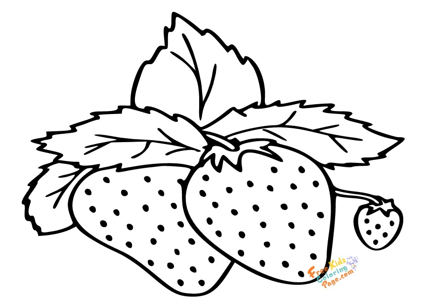Sweet Strawberry Coloring Pages