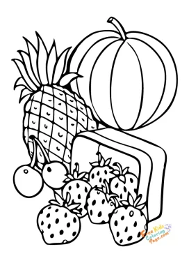 easy fruit coloring pages to print