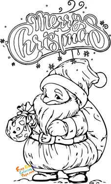 Pictures of Santa to Color for kids