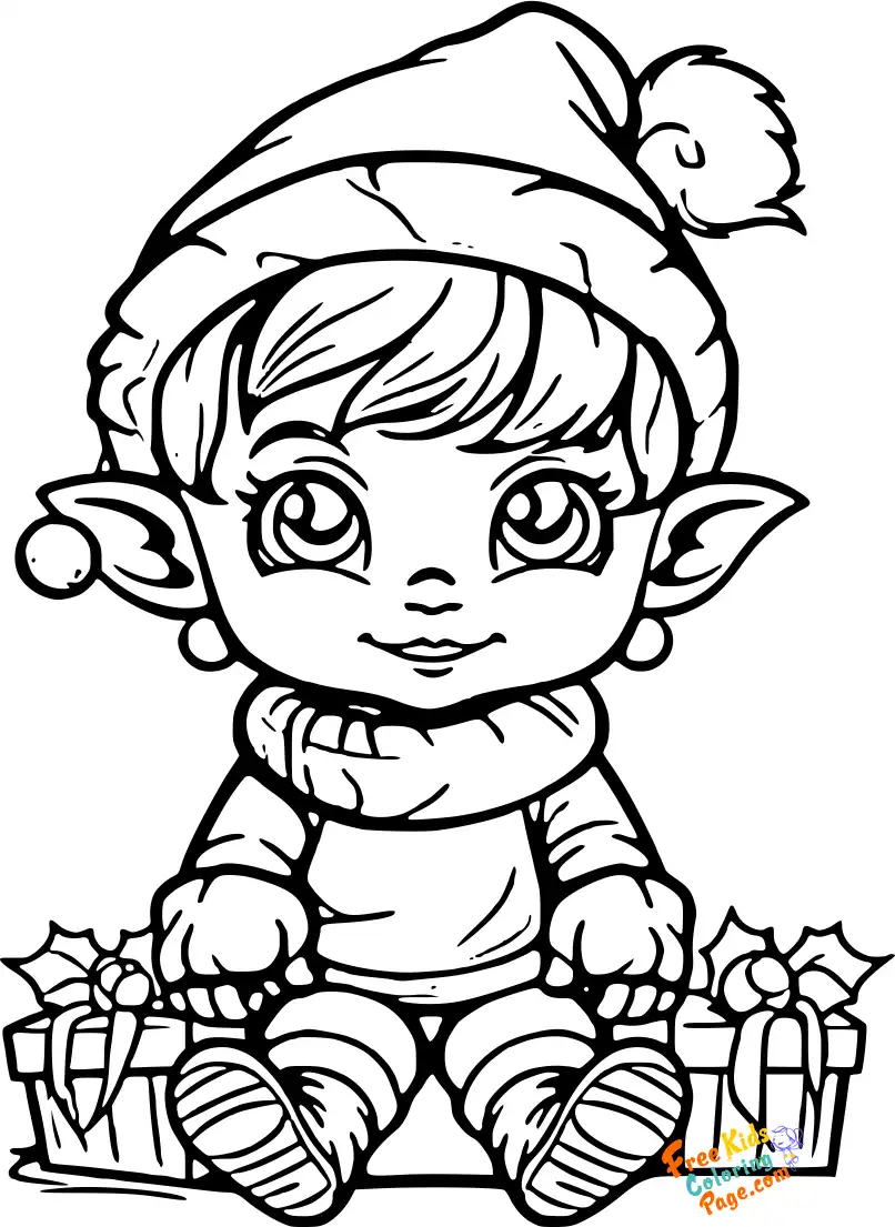 elf cute pictures to print and color