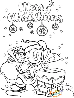 mickey mouse santa claus coloring pages. christmas disney