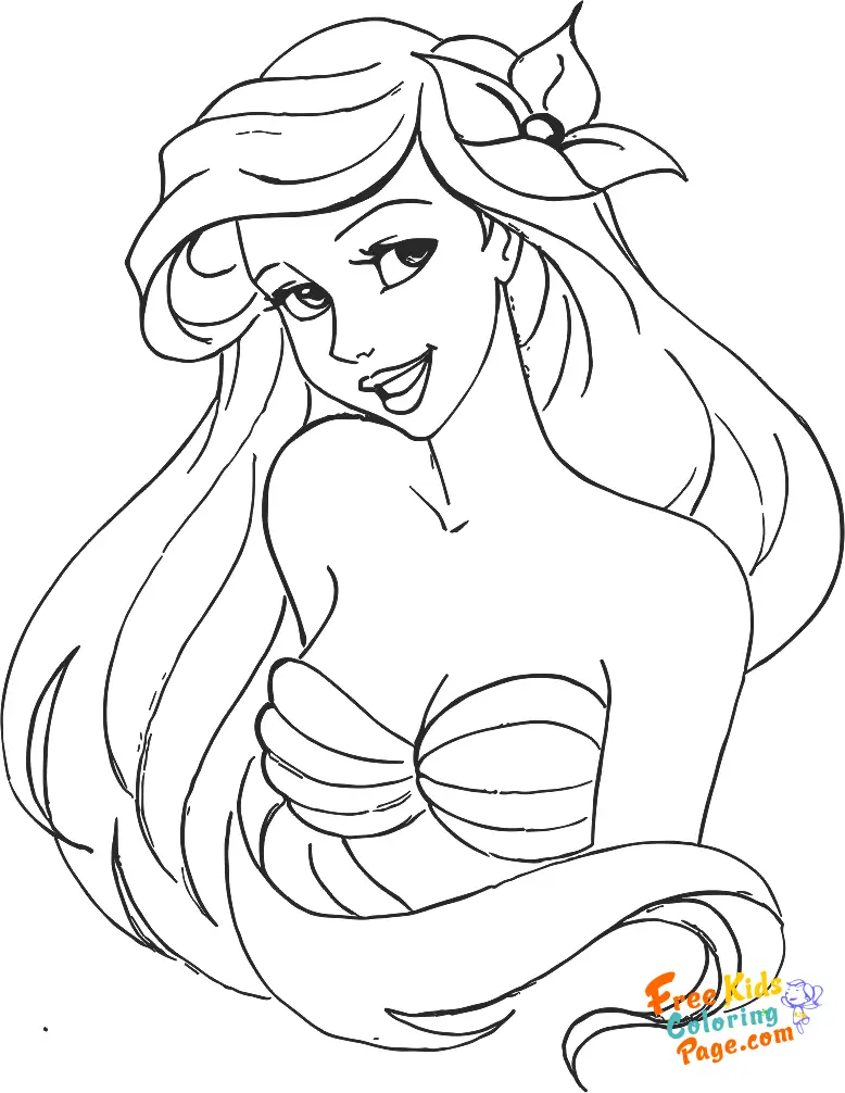 coloring pages ariel little mermaid disney princess