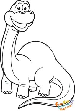 cute dinosaur coloring pages easy.dinosaur brontosauru pictures to color