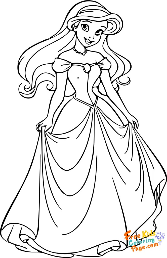 disney princess ariel dress coloring pages.coloring pages disney princesses