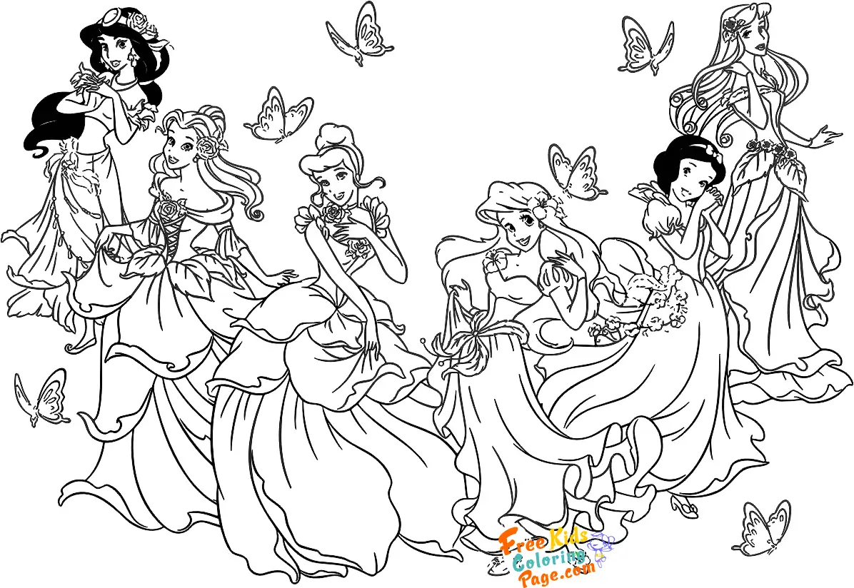 disney princess coloring pictures to print