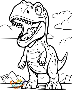 free tyrannosaurus coloring page